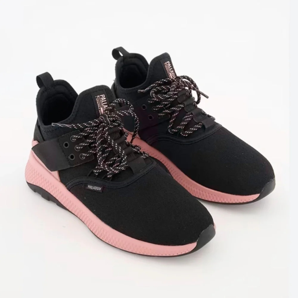 NIB PALLADIUM Ax Eon Lace K Shoes, Black Rose Tan
